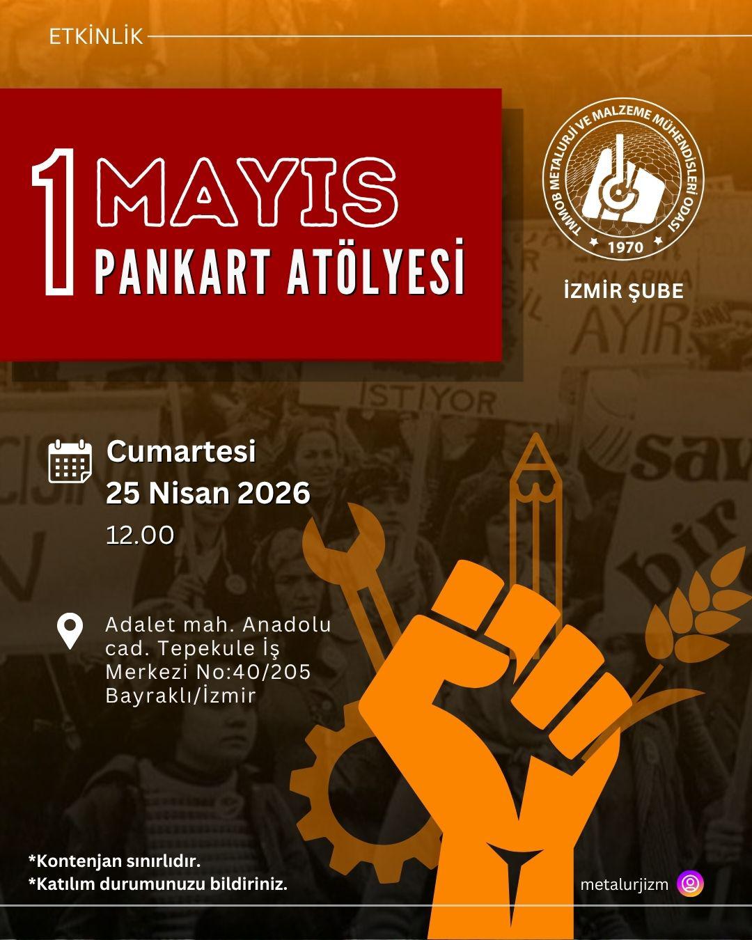 1 MAYIS’A BİRLİKTE HAZIRLANIYORUZ!