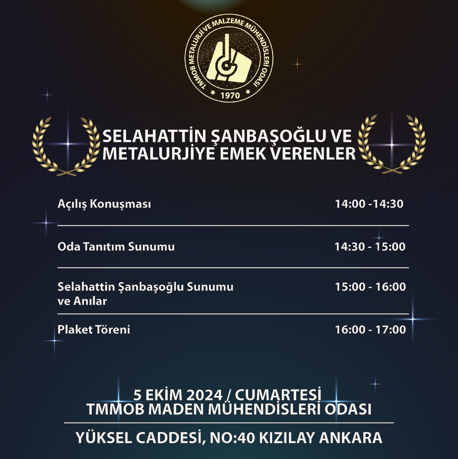 SELÂHATTİN ŞANBAŞOĞLU VE METALURJİ’YE EMEK VERENLER ANKARA BULUŞMASI