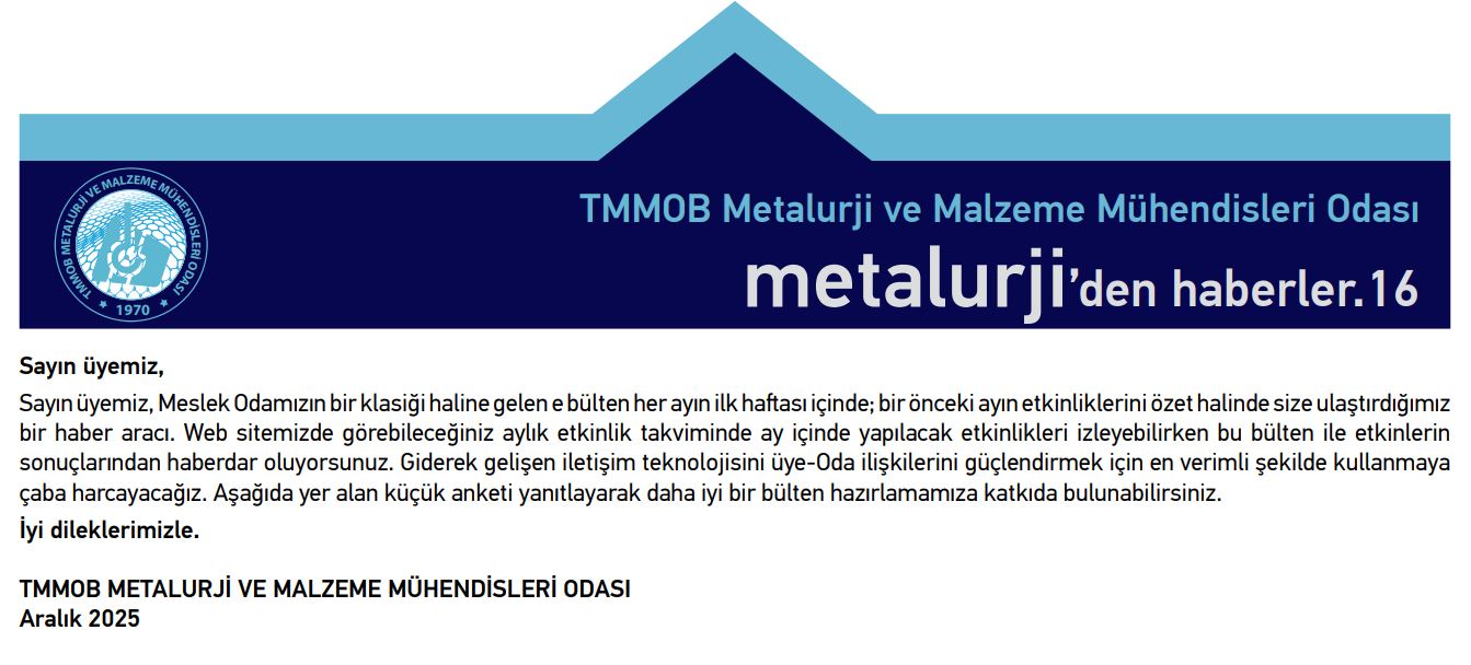 E-BÜLTEN ARALIK AYI SAYISI YAYINLANDI